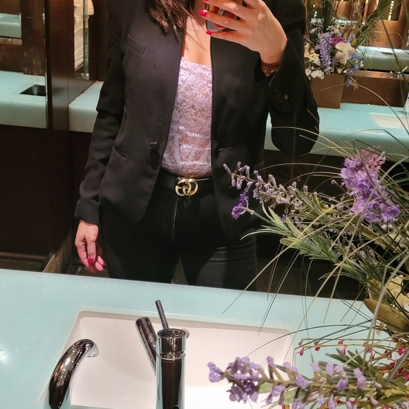 Lavender lace strapless corset - Picture 4 of 4